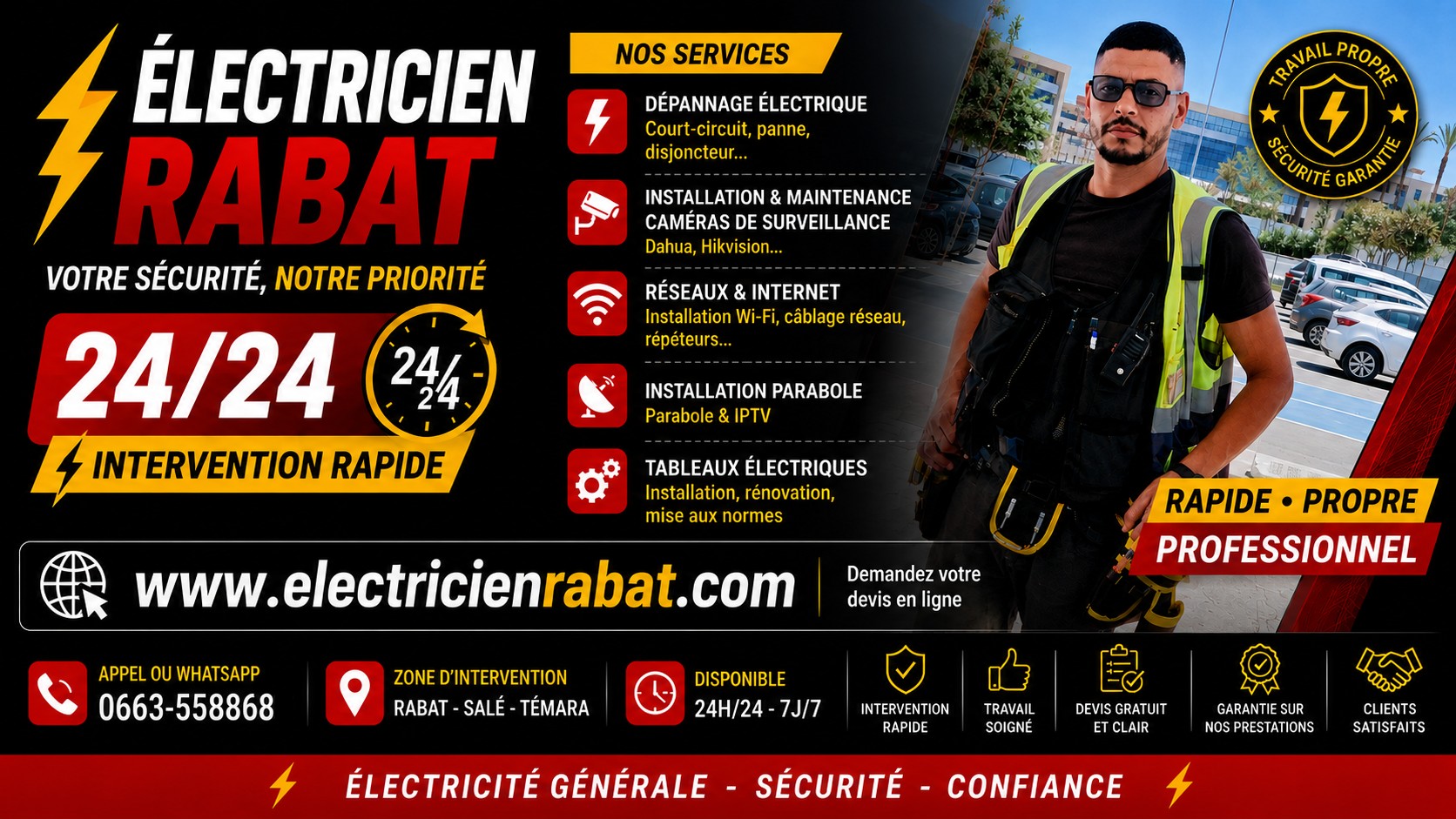 Panneau électrique dépannage Rabat